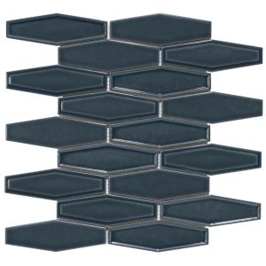 FREE SHIPPING - Pietra Blue Inverted Elongated Hexagon