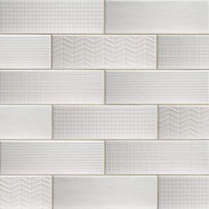 Urbano Pure 3D Mix 4x12 Glossy Subway Tile