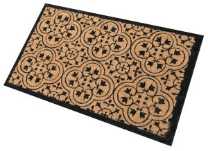 FREE SHIPPING - Coir Door Mat 18X30 - Black Encaustic