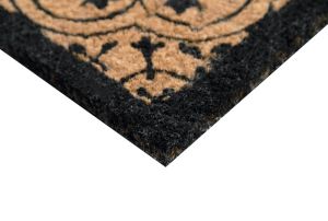 FREE SHIPPING - Coir Door Mat 18X30 - Black Encaustic