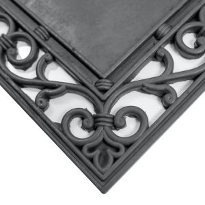 FREE SHIPPING - Black Scroll Tray Rubber Mat 24x36
