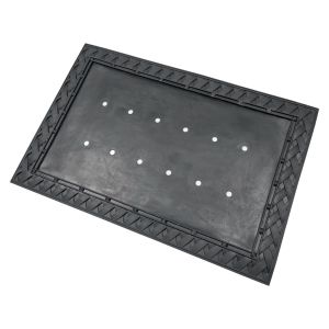 FREE SHIPPING - Black Weave Tray Rubber Mat 24x36