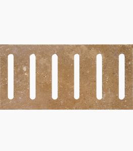FREE SHIPPING - Travertine 6X12 3CM Drain Decor - WALNUT NOCE