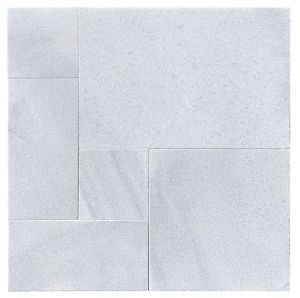 Hydra White Marble Sandblasted French Pattern 3CM Paver