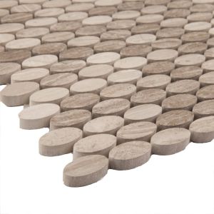 FREE SHIPPING - White Oak Oval Penny Round Honed