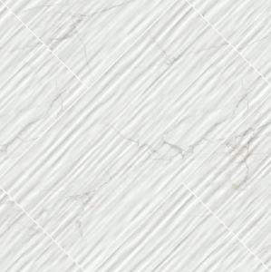 Dymo Calacatta Stripe White 12X24 Glossy Ceramic Wall Tile