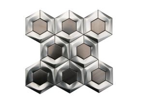 Stainless Steel 3D Interlocking 4" Hexagon