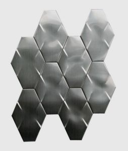 Stainless Steel 3D Interlocking 6" Hexagon